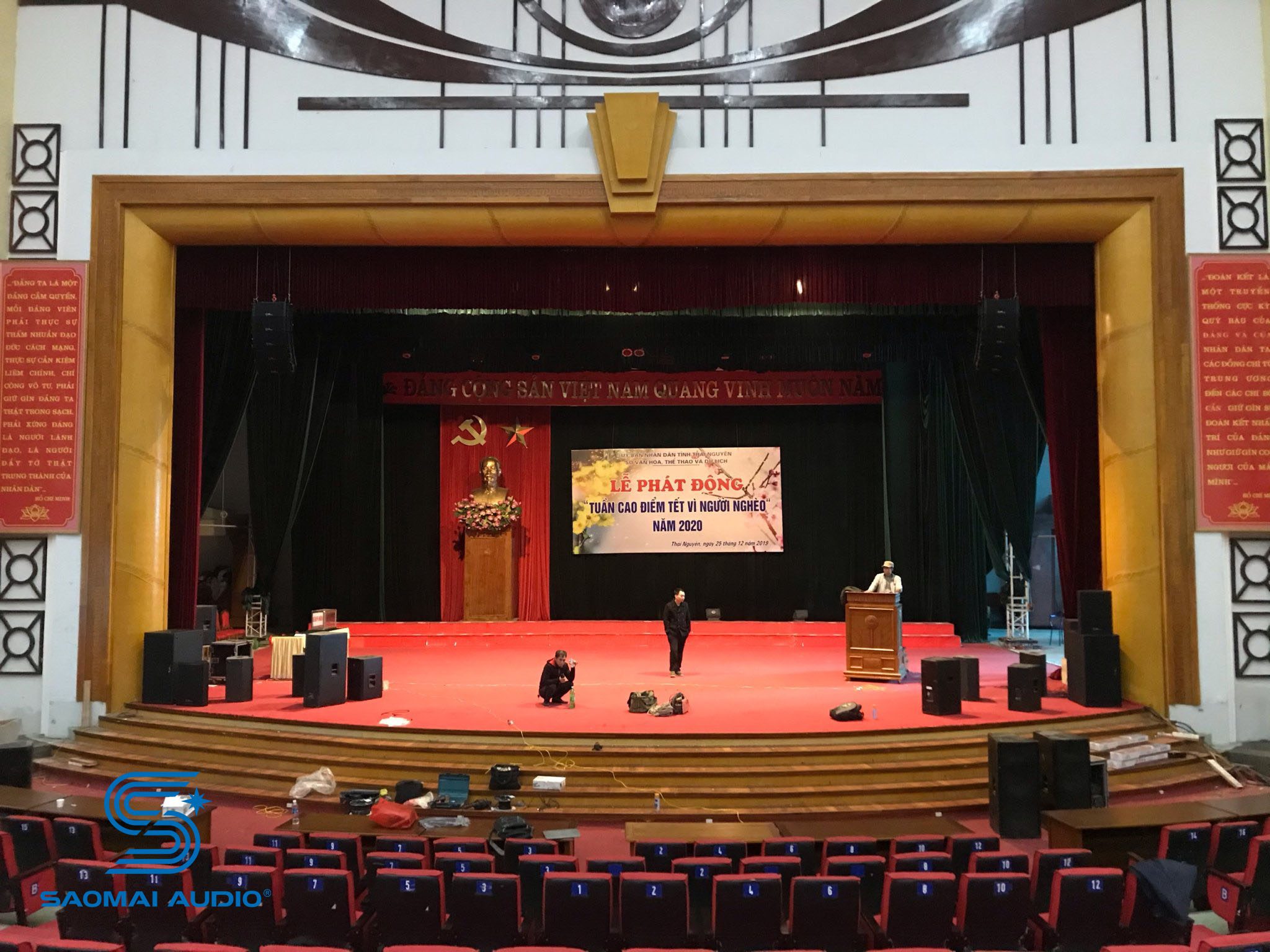 Lắp đặt âm thanh hội trường sân khấu Trung tâm văn hóa tỉnh Thái Nguyên